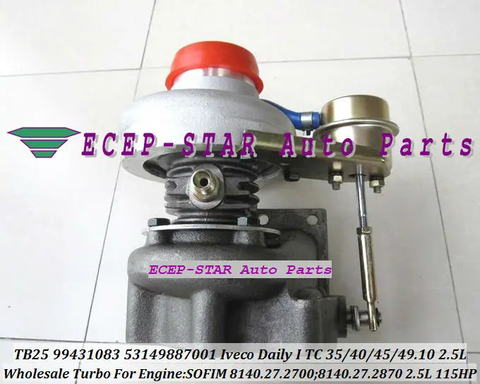 TB2509 466974 466974-5010S 466974-0001 98478057 Turbo Turbocharger For IVECO Daily I 35.10 40.10 45.10 49.10   8140.27.2700 2.5L