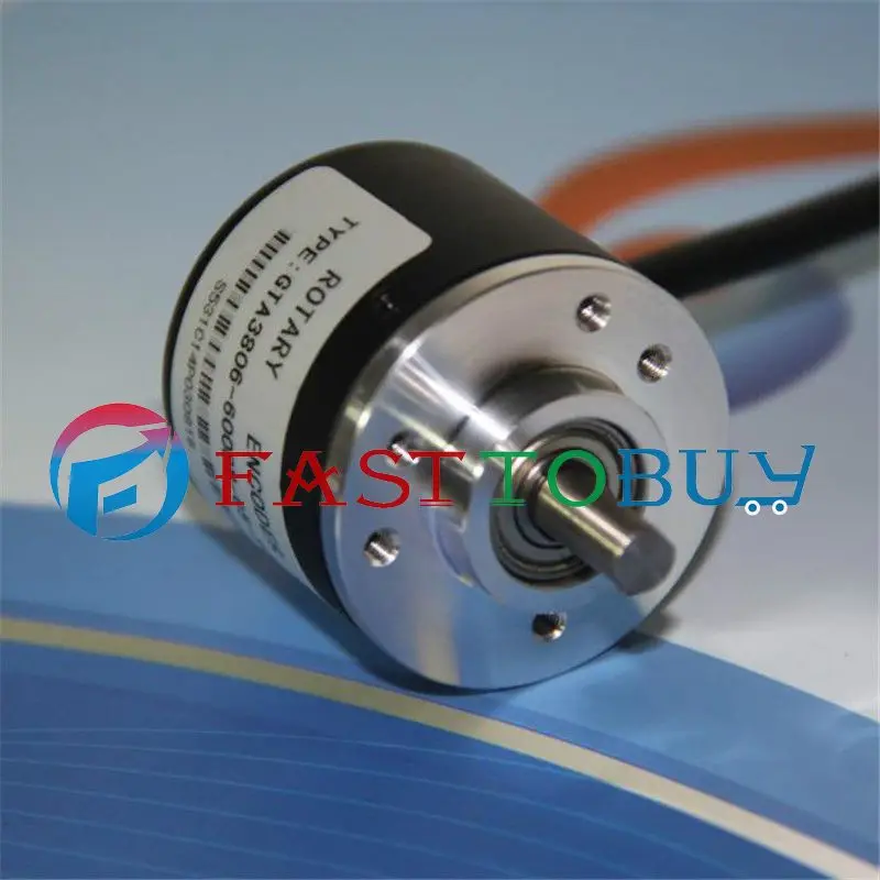 NEW 600P/R  NPN DC5~24V  AB 2ph Shaft 6mm 1500rpm Incremental Photoelectric Rotary Encoder+1.5M Cable