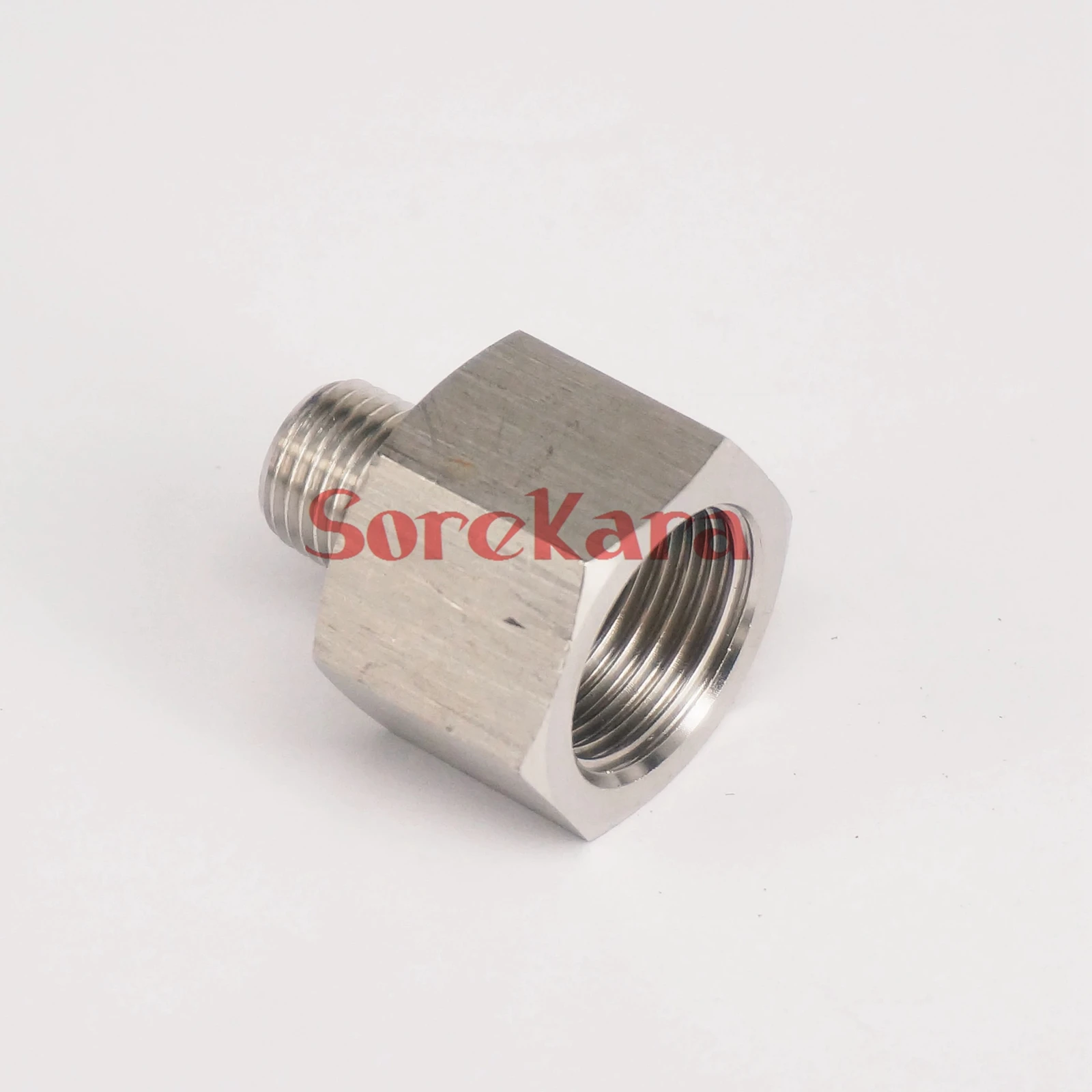 

1/2" BSPP Female to 1/4" BSPT Male Threaded 304 Stainless Steel Pipe Fitting Connector Adapter 250bar