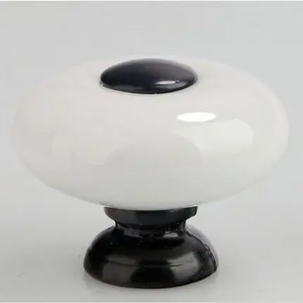 

Modern Simple Dresser Knob White Ceramic Kitchen Cabinet Knobs Drawer Knobs 32mm 27mm black furniture Knobs Pulls Handles