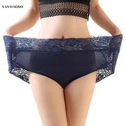 YAVO SOSO High Quality Sexy Lingeries Briefs Women Underwear plus size  7XL Big Size Lace High Waist Women's Panties