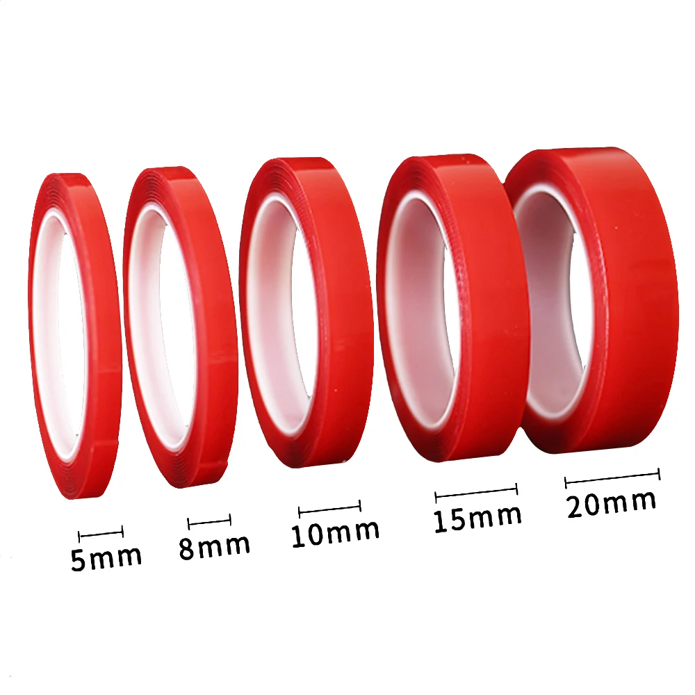 1pcs 3M 5mm 6mm 8mm 10mm 12mm 15mm Double Sided Adhesive Super Strong Transparent Acrylic Foam Adhesive Tape No Traces Sticker