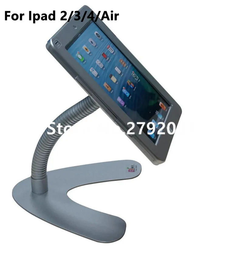 

for iPad 2/3/4 /air/pro 9.7" table security stand with flexible gooseneck arm mounting on table or countertop display on shop