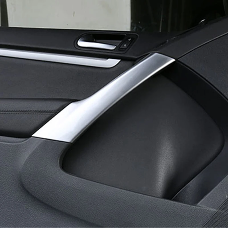 4pcs/set Fit for Tiguan 2012 2013 2014 2015 2016 ABS Chrome Matte trim inner door armrest decoration cover trim Styling