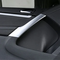 4pcs/set Fit for Tiguan 2012 2013 2014 2015 2016 ABS Chrome Matte trim inner door armrest decoration cover trim Styling