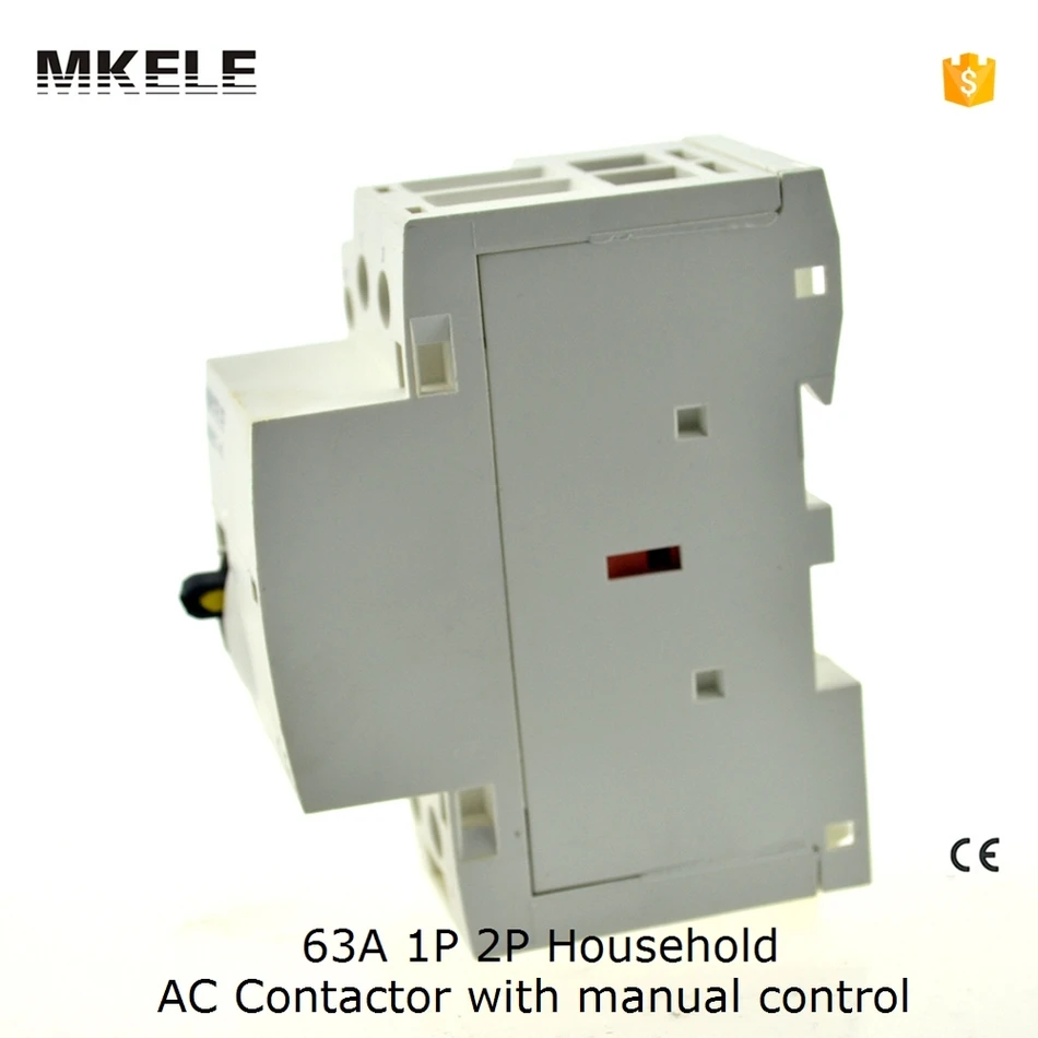 63A 2 Tiang Listrik Rumah Tangga AC Kontaktor 230 V 110 V 24 V Dengan Dioperasikan Secara Manual Contator 2NO 2NC 1NO1NC