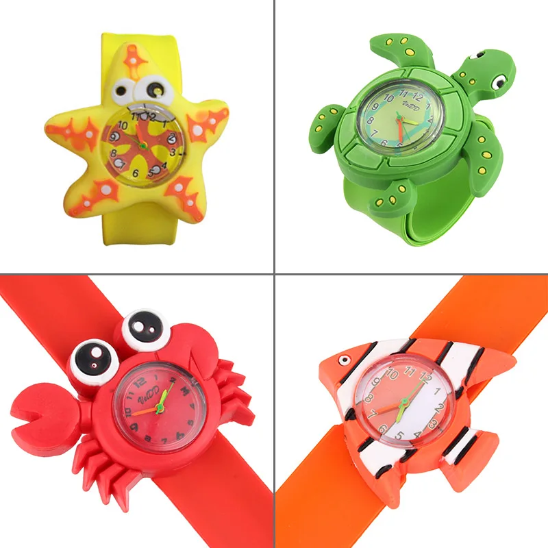 Nova moda pulseira de silicone com desenho de animal fofo pulseira de relógio de pulso para bebês presente para crianças de alta qualidade ll