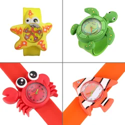 Pulsera de silicona con dibujos de animales para bebés y niños, reloj de pulsera de alta calidad, regalo, novedad