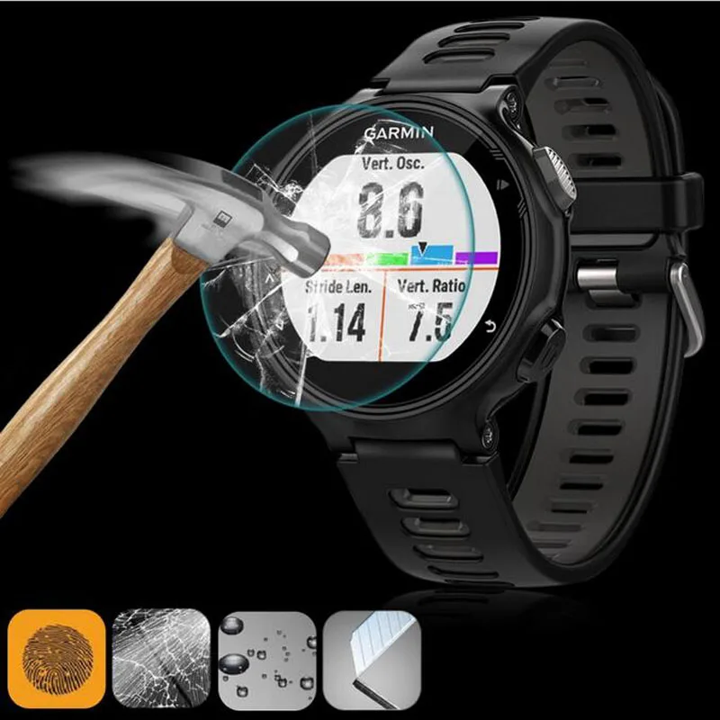 Ultra Clear Tempered Glass Protective Film Guard For Garmin Forerunner 735 XT 735XT Watch LCD Display Screen Protector Cover