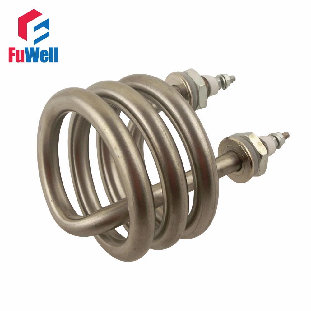 Spiral Stainless Steel Immersion Heater Iron Head Distilled Water Heating Element 220V 380V