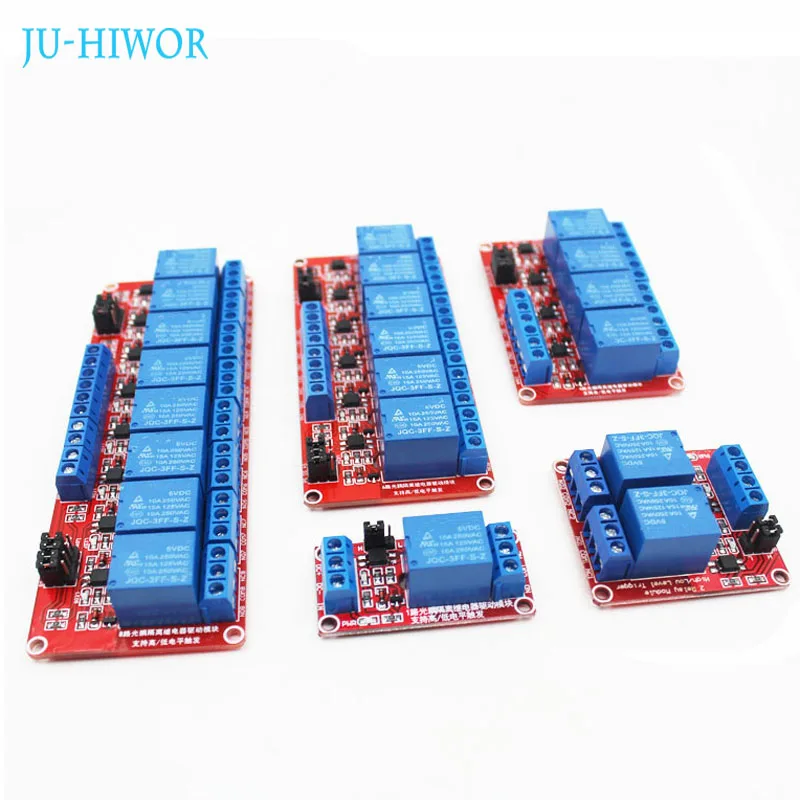 5/12/24V Relay Module 1 2 4 8 Channel High Low Electrical Level Selection With Optocoupler Relays Output For Arduino SingleChip