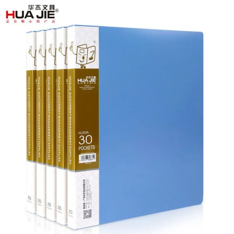 A4 Display Book 80/100 Pages Transparent Insert Folder Document Storage Bag for Bank Campus File Office Workplace Family