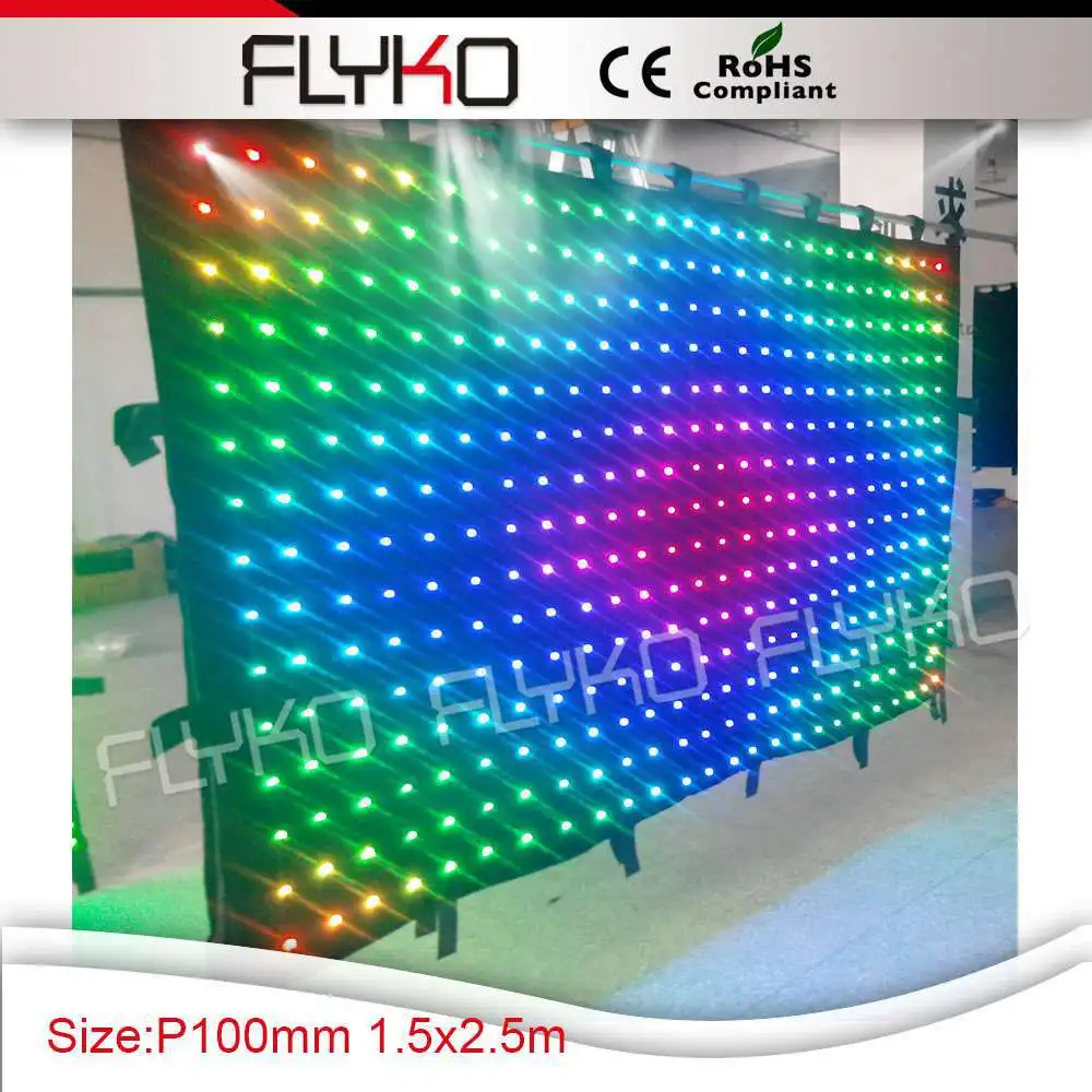 

Free Shipping Decoration Wedding Backdrop RGB Light Effects LED Video Curtain