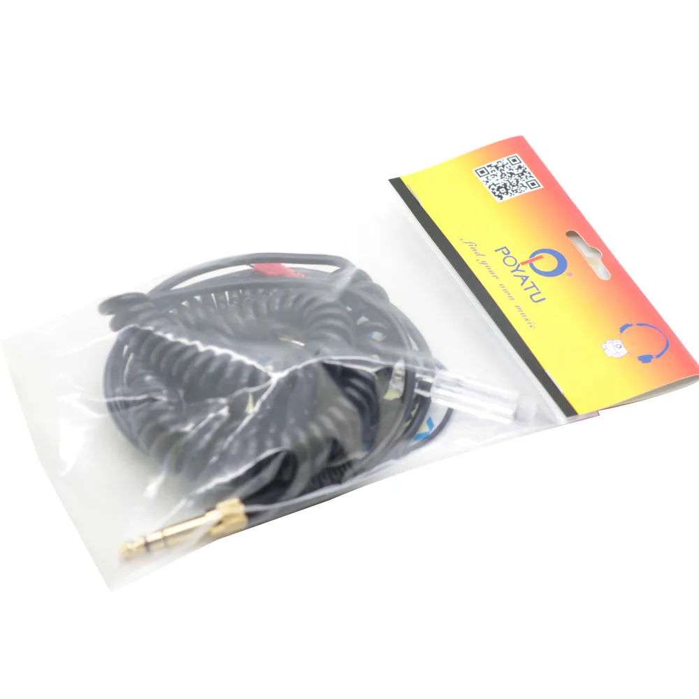 الربيع الإغاثة ملفوف كابل ل Sennheiser HD25 HD25-1 الثاني HD25-C HD25-13 سماعة استبدال الحبل ترقية الكابلات اضافية طول