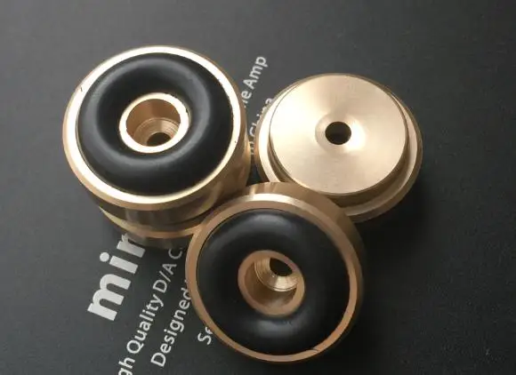 gold Diameter 20mm Height 9mm rubber band damping Aluminum machine feet Speaker shock spikes ( sets= 4pcs )