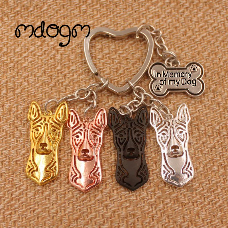 Cute Basenji Dog Animal Gold Silver Plated Metal Pendant Keychain For Bag Car Women Men Girls Boys Love Jewelry K101