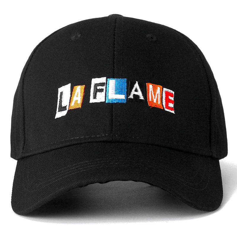 New Cotton Cap LA FLAME Dad Hat High Quality Travis Scotts Embroidery Baseball Caps High Quality Black Snapback Hat