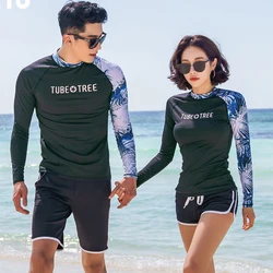 Döküntü muhafızları erkekler kadınlar 2 adet uzun kollu gömlek şort siyah çiftler mayo sörf mayo Rashguard Wetsuits Hotsale