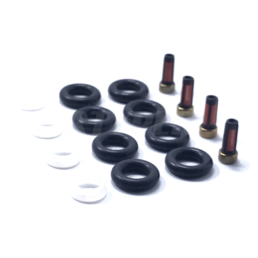 4Sets L309-13-250A 0280155865 Fuel Injector Repair Seal Kits 02201 For Mazda 6 2.3L Ford Mustang Focus Fiesta Mondeo 4.6L