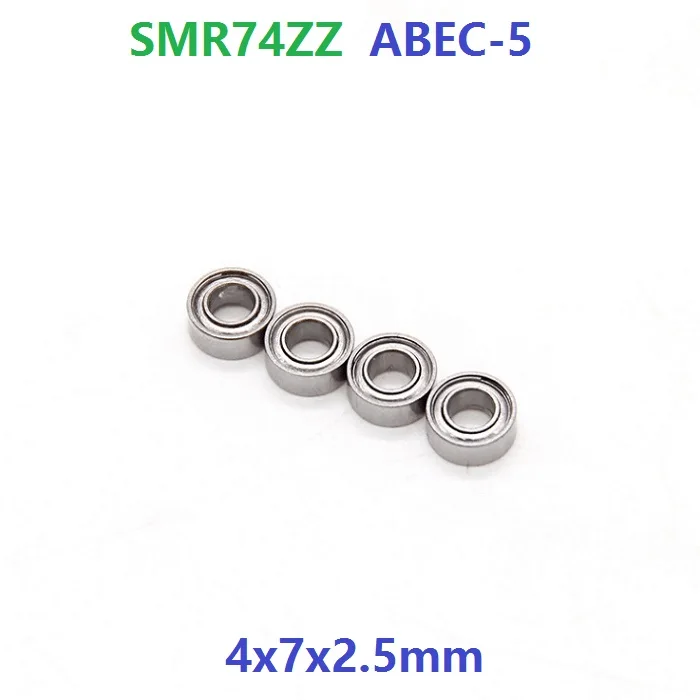 

100pcs ABEC-5 SMR74ZZ SMR74 ZZ DDL-740ZZ bearing 4*7*2.5mm Stainless Steel Deep Groove Ball Bearing 4x7x2.5mm S674ZZ MR74ZZ