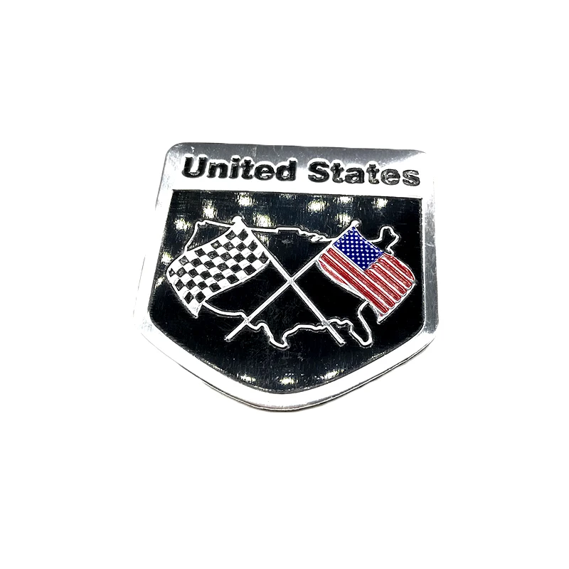 Aluminum USA United States National Flag Map Car Auto Body Stickers Automobiles Motorcycles Decorating Accessories for Phone Car