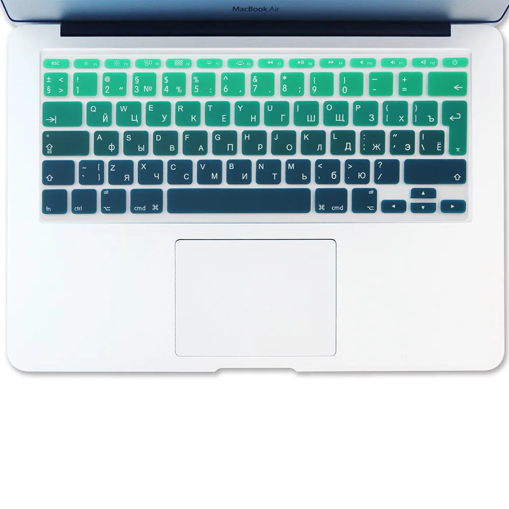 Batianda(TM) Russian Gradient Color Silicone Keyboard Cover Fit For Macbook Air 11 11.6 inch Belarus Russia Keyboard