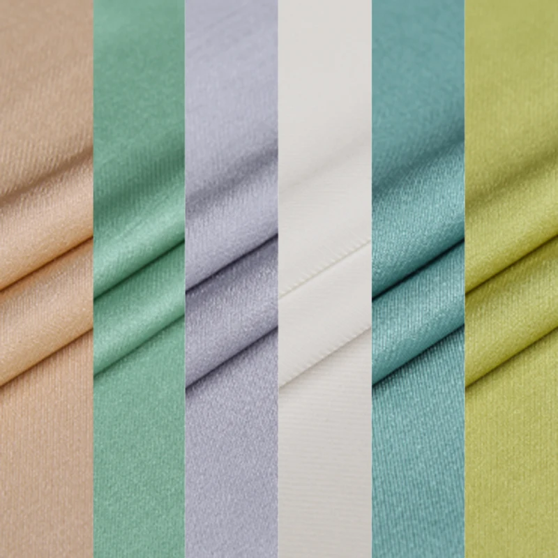 Natural Light Luxury Sense  Spring and Summer  Elastic Heavy  SPANDEX/ELASTIC/STREC/LYCRA Stain Cotton Fabric