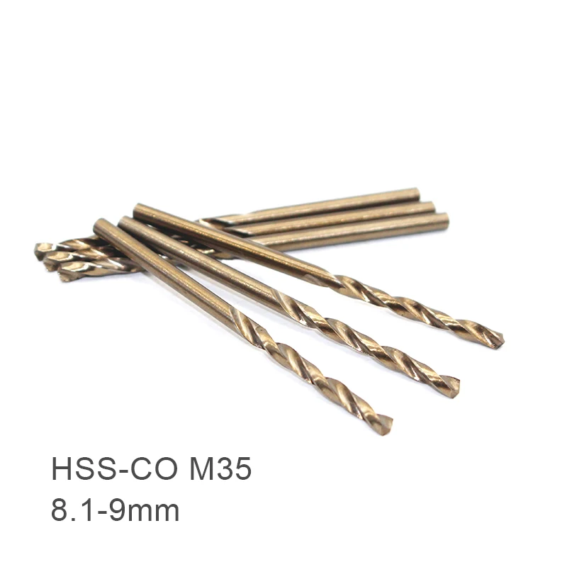 1PC 8.1 8.2 8.3 8.4 8.5 8.6 8.7 8.8 8.9 9.0 milímetros HSS-CO M35 Boa Qualidade Alto Custo Torção Brocas Para Ferramentas de Torno