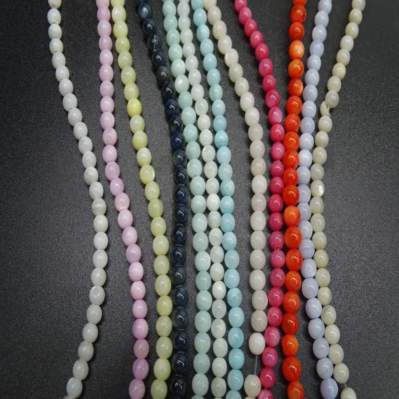 Wholesale DIY shell pearl shell pearl round shell beads manufacturer spot direct sales 4mm