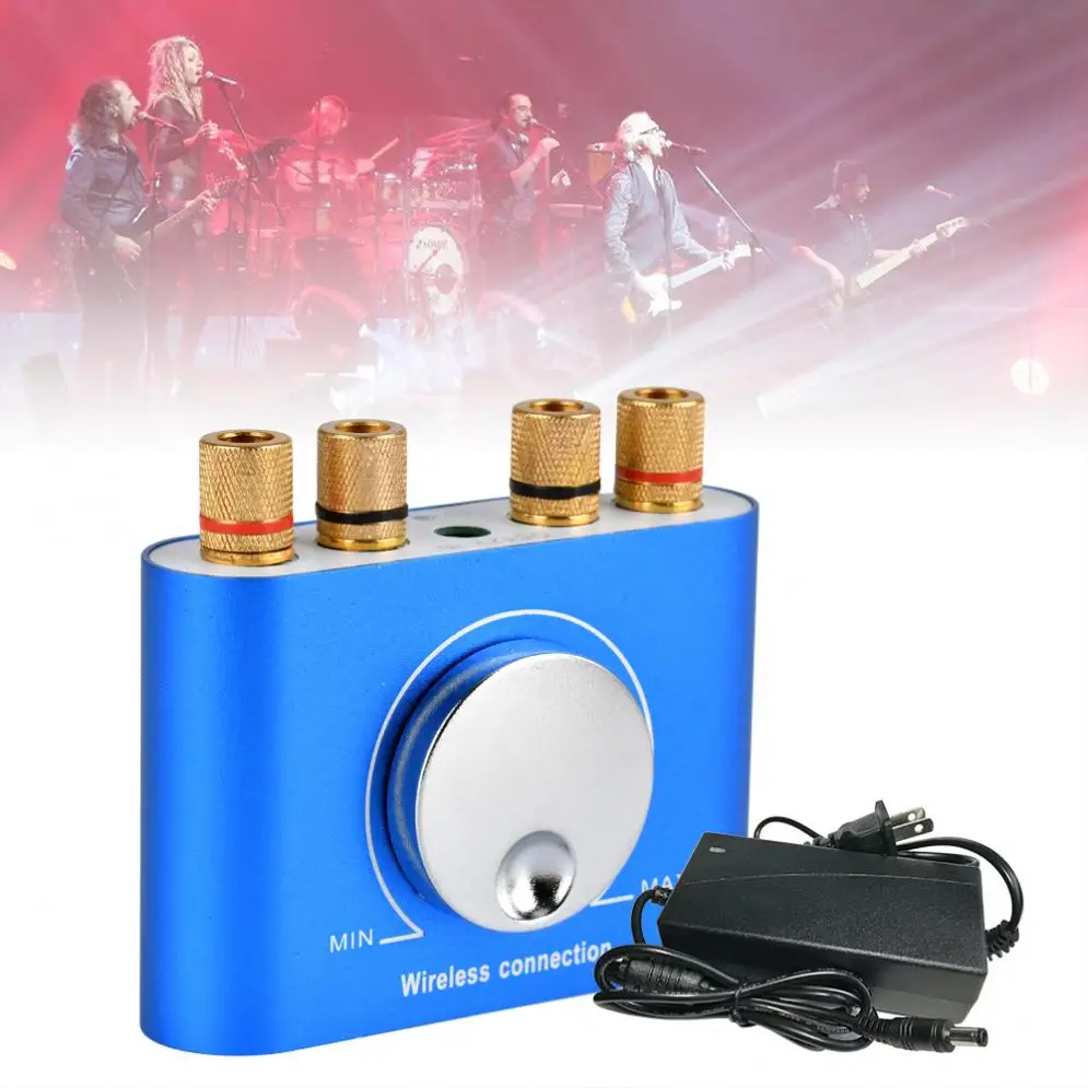 12V dijital Bluetooth uyumlu Mini hoparlör güç amplifikatörü ile 3.5mm ses fişi ve USB priz dizüstü/MP3/telefon