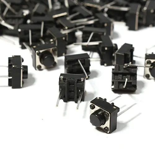 Free shipping  100PCS/LOT  6*6*5MM micro switch touch switch button switch 2 pin DIP middle