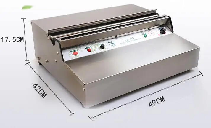 450mm  Stainless Steel  Hand Wrapping Machine Plastic Film Wrapper for Supermarket Fruit Vegetables Food Packaging