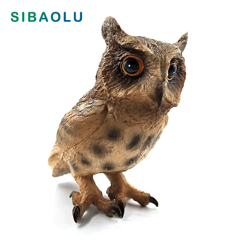 Simulation Owl Animal Model Figurine home decor miniature Ornament fairy garden decoration accessories modern Plastic statue toy