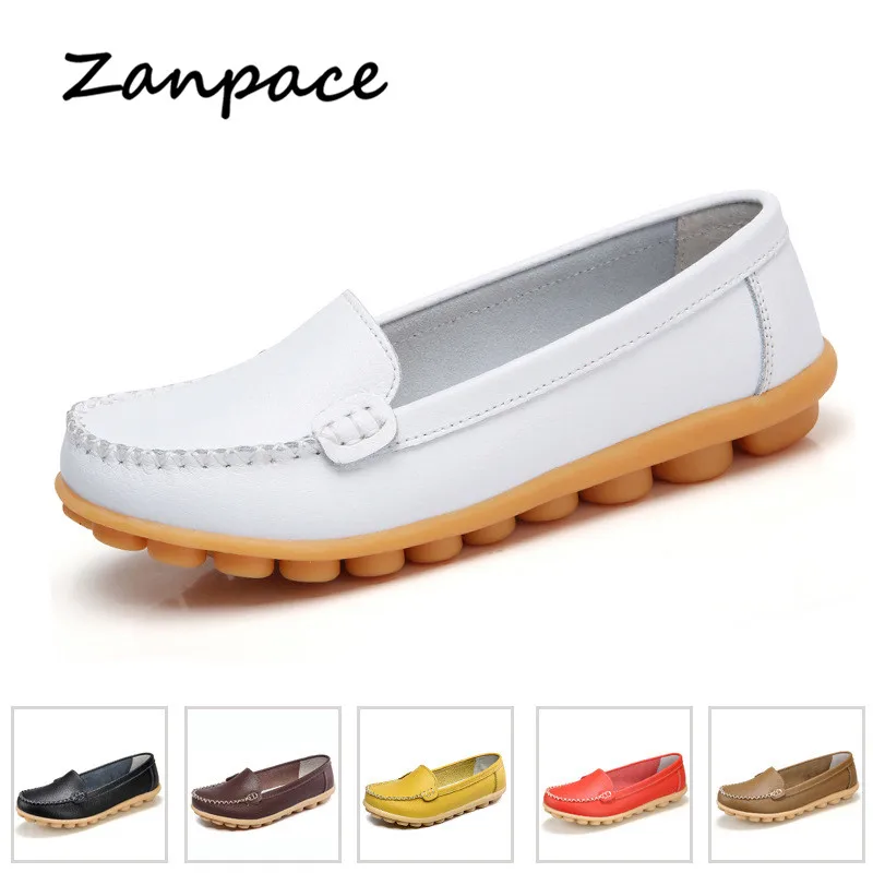 Zanpace scarpe da donna in vera pelle mocassini da donna mocassini da madre scarpe Casual con plateau da donna Casual Casual