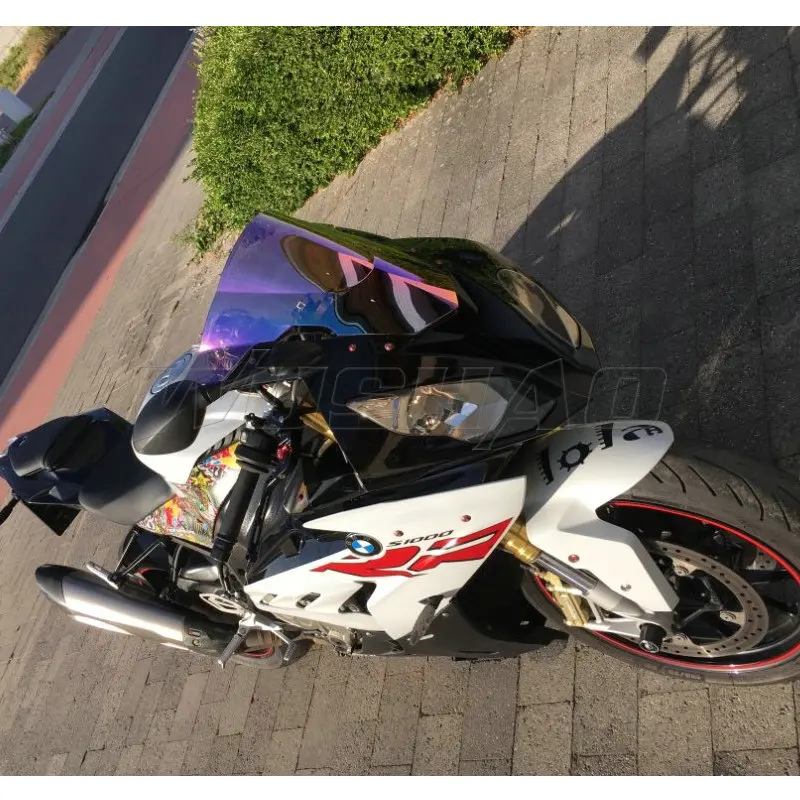 Motorcycle Double Bubble Windshield WindScreen Screen For 2015 2016 2017 2018 BMW S1000RR S 1000 RR 1000RR Black Iridium Smoke
