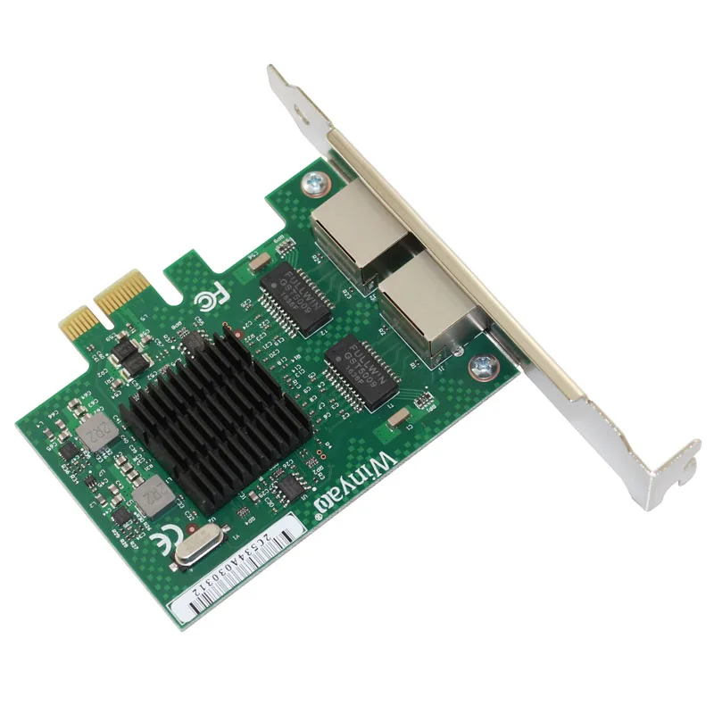 2 منفذ جيجابت إيثرنت PCI-E X1 بطاقة 10/100/1000Mbps شرائح ل 82575EB