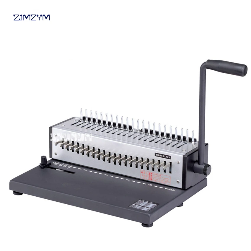 SD-1501A21 Office Machine Binding Machine Manual Combs/Clamps Binder for Binding A4 Paper Stapled 21 Holes Hole size 3*8 mm