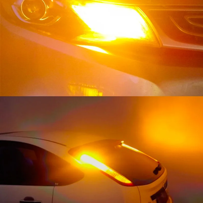 مجموعة لا فرط فلاش Canbus 22 واط PY21W BAU15S 1156 BA15S T20 7440 T25 3157 1.8A 144 SMD 3014 سيارة السيارات عكس النسخ الاحتياطي بدوره إشارة #6