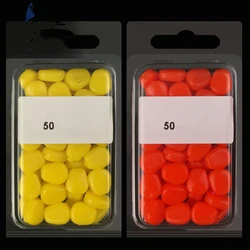 50pcs Soft Baits Simulation Corn Kernels Fishing Lures with Corn Smell Crucian Carp Fishing Bait with Transparent Box