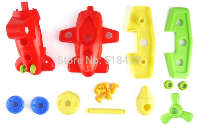 Propeller Aircraft Dismantling Educational Toys For Children Airplane Plastic 5-7 Years 2021