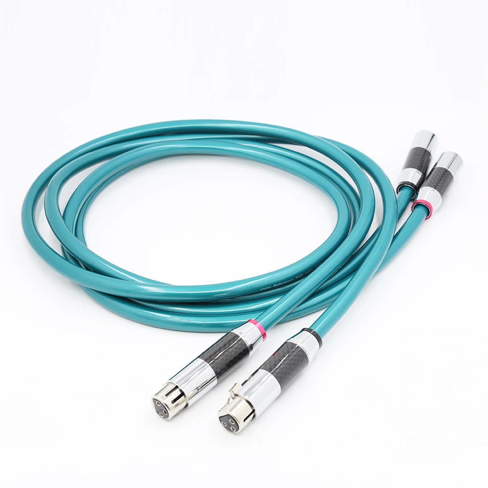 

pair 8NX OFC pure copper audio interconnect cable with carbon fiber XLR plug XLR Audio Cable