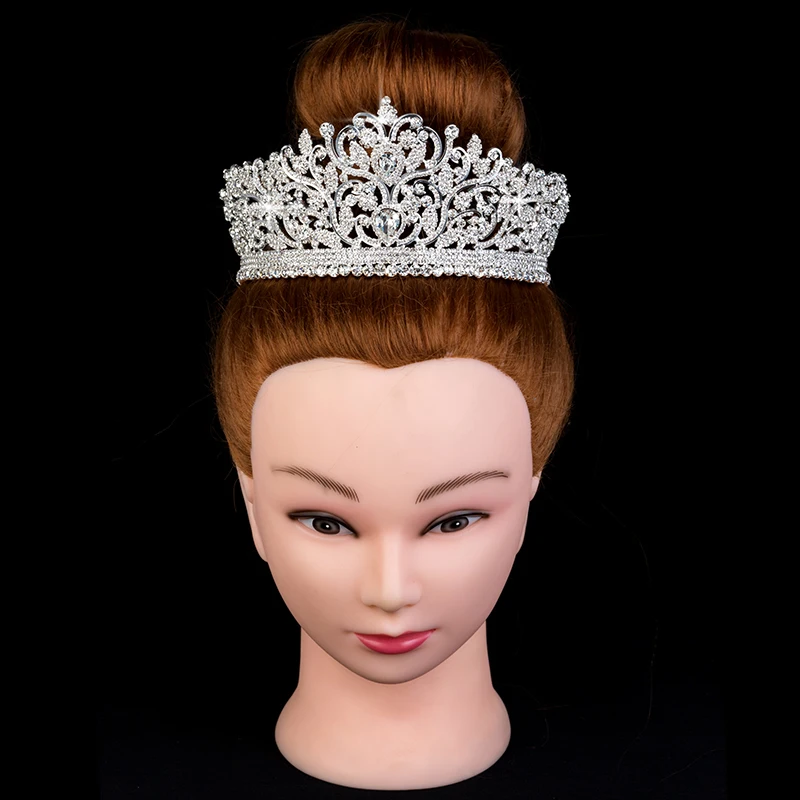 Crown Hadiyana Gorgeous Women Party Hair Jewelry Vintage Luxury Rhinestone Wedding Hair Accessories BC3801 Corona Princesa
