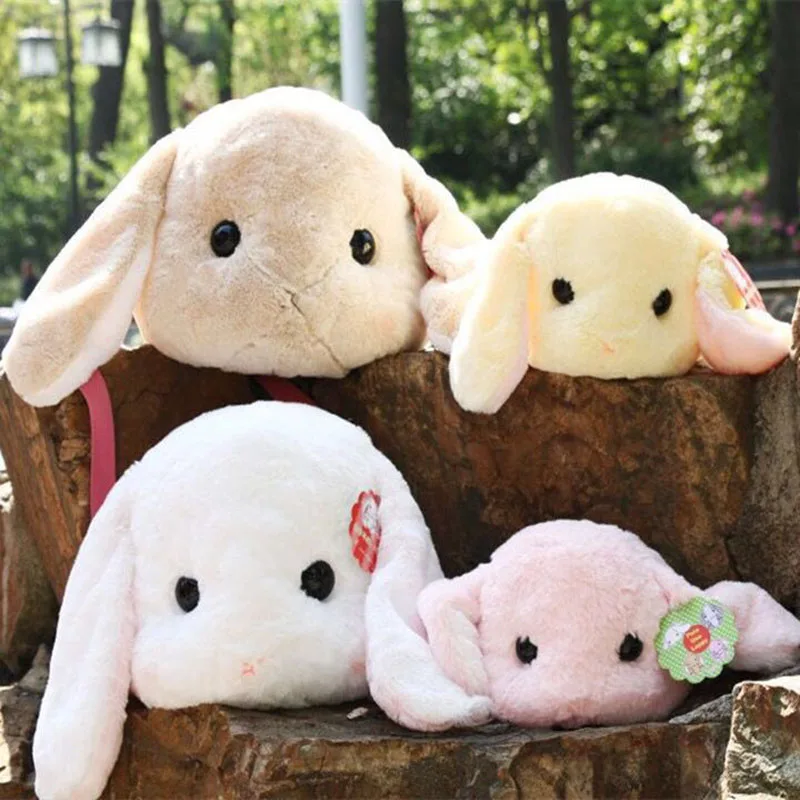 Cute Kawaii Rabbit Plush Backpack With Tags For Girls Loppy Rabbit Plush Shoulder Bag Birthday Christmas Gift For Girlfriend