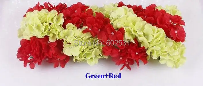 

Free shipping new hydrangea floral arrangements row silk wedding flowers route guide corners pavilion flowers wedding props