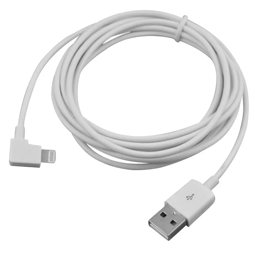 90-degree Angle IOS USB-C Type-C Micro USB Cable 90 Degree Fast Charging Data Sync Cords for iPhone 5 6 Samsung LG Android