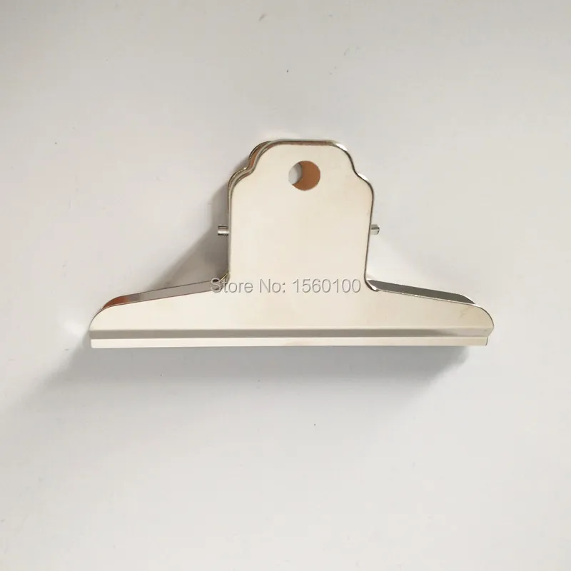 6개/세트 100mm 파워 메탈 그립 클립 실버 불도그 클립 스테인리스 스틸 티켓 클립 문구류