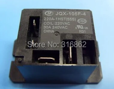 

JQX-105F-4-220A-1HS JQX-105F-4 220A-1HST 30A 240VAC RELAY ORIGINAL 2PCS/LOT Free Shipping electronic Components kit