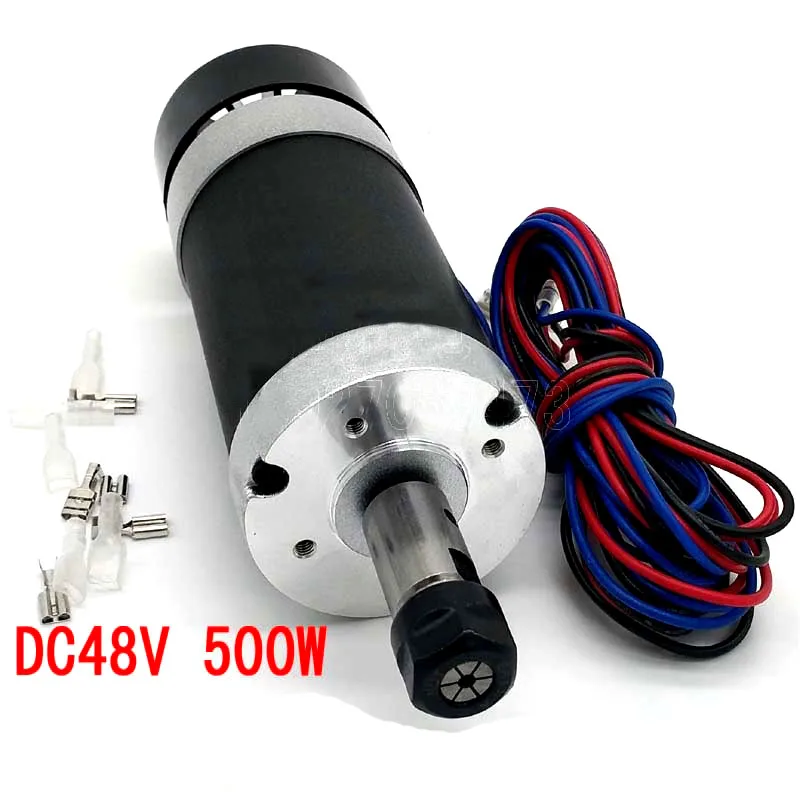 

ER11/ER16 500W CNC DC High Speed Brushless Air Cooled PCB Spindle Motor 0.6 N.m 12000 RPM for Engraver Machine