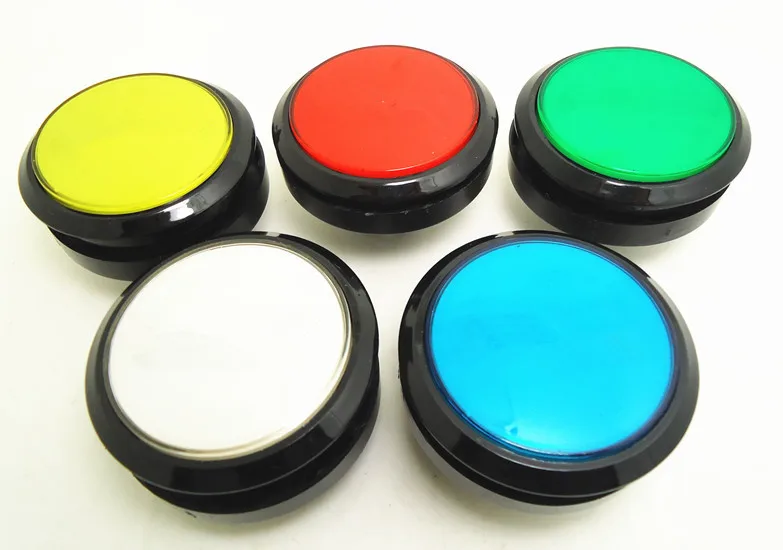 6 stücke von 60mm beleuchtete taste Leuchtet runde Taster mit mikroschalter für säulengangspielmaschine, backetball spielmaschine
