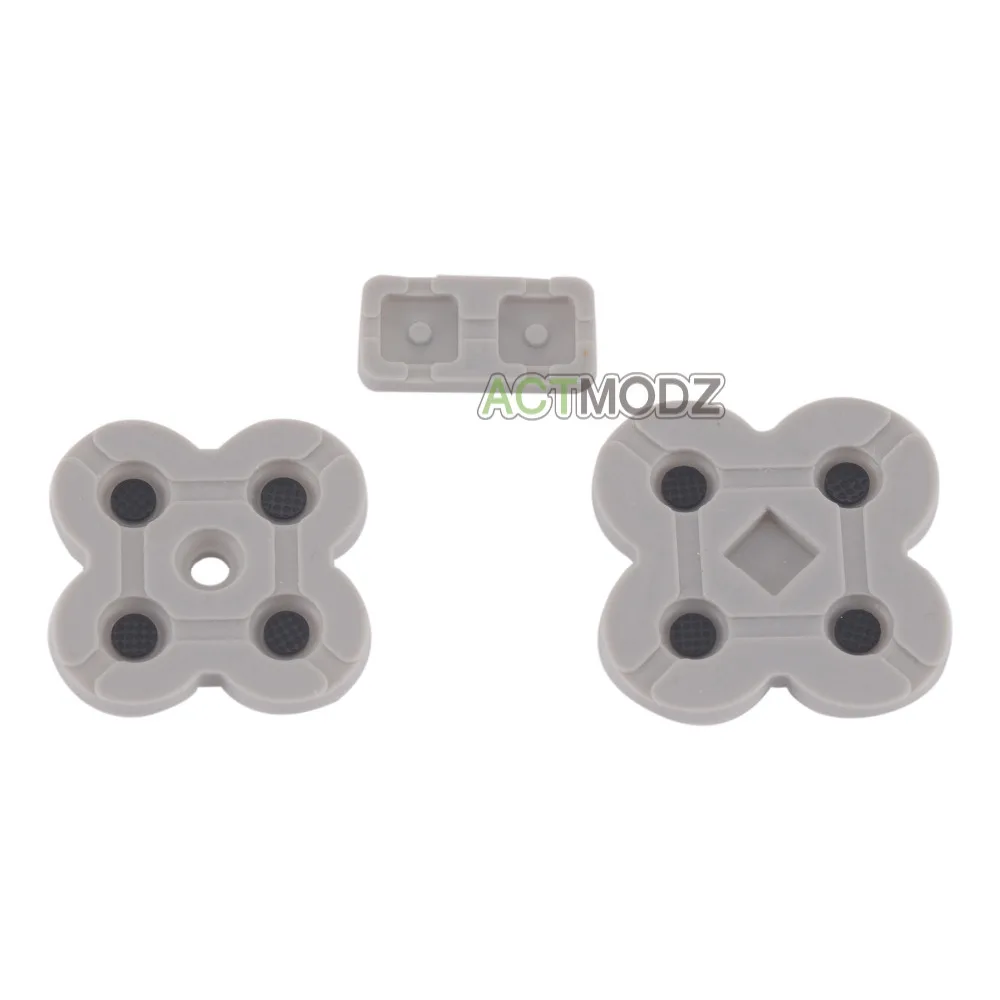 Jeu de tampons de boutons adhésifs conducteurs en caoutchouc de remplacement, pour Nintendo DS Lite NDSL, 1 ensemble